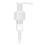 White Saddle Head Pump with 10" Dip tube perfect for all cosmetic and DIY projects.